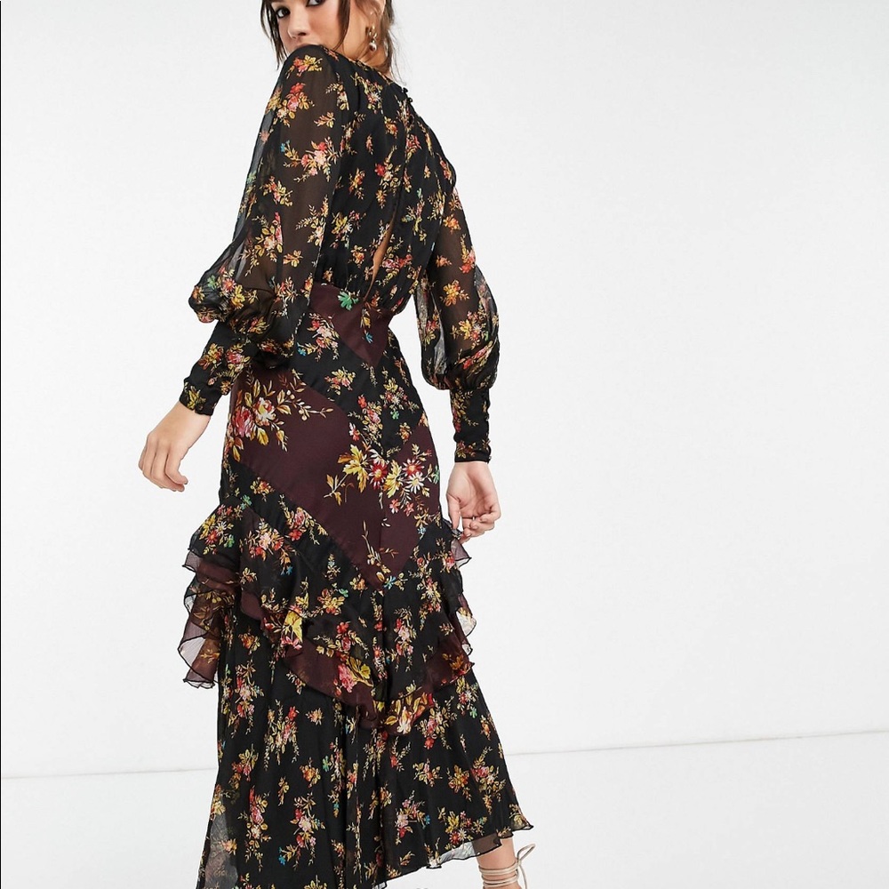 NWT ASOS Design mixed floral dress - Picture 2 of 2